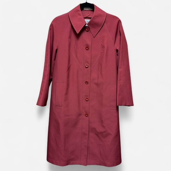 Vintage Brick Red Misty Harbor Women’s Raincoat - Picture 1 of 8